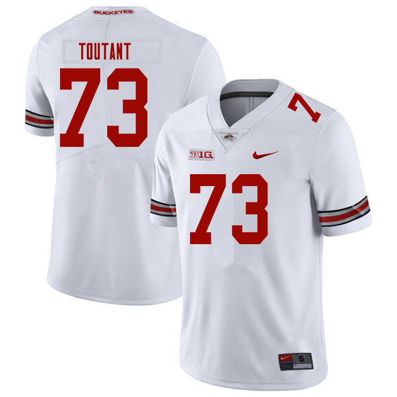Men #73 Grant Toutant Ohio State Buckeyes College Football Jerseys Sale-White